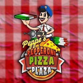 Peppe’s Pepperoni Pizza Plaza logo by Pragmatic Play at Rizzio Casino
